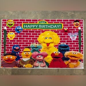 Like New Sesame Street Birthday Party Banner 36 x 58 inches